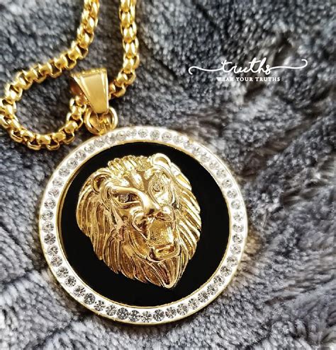 men jewelry versace|authentic versace lion necklace.